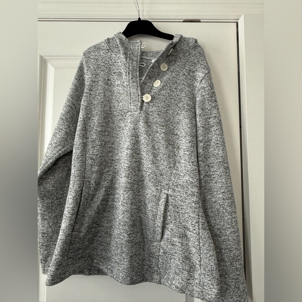 Columbia Gray Knit Button-Up Sweater